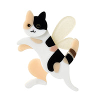 Flying Momo Cat Resin Brooch