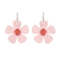 Flower Shape Resin Earrings Hook Style