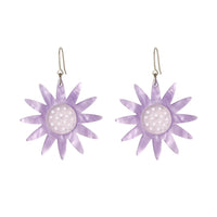Flower Shape Resin Earrings Hook Style