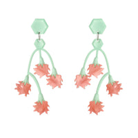 Flower Shape Resin Earrings Hook Style