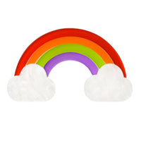 Rainbow Cloud Resin Brooch