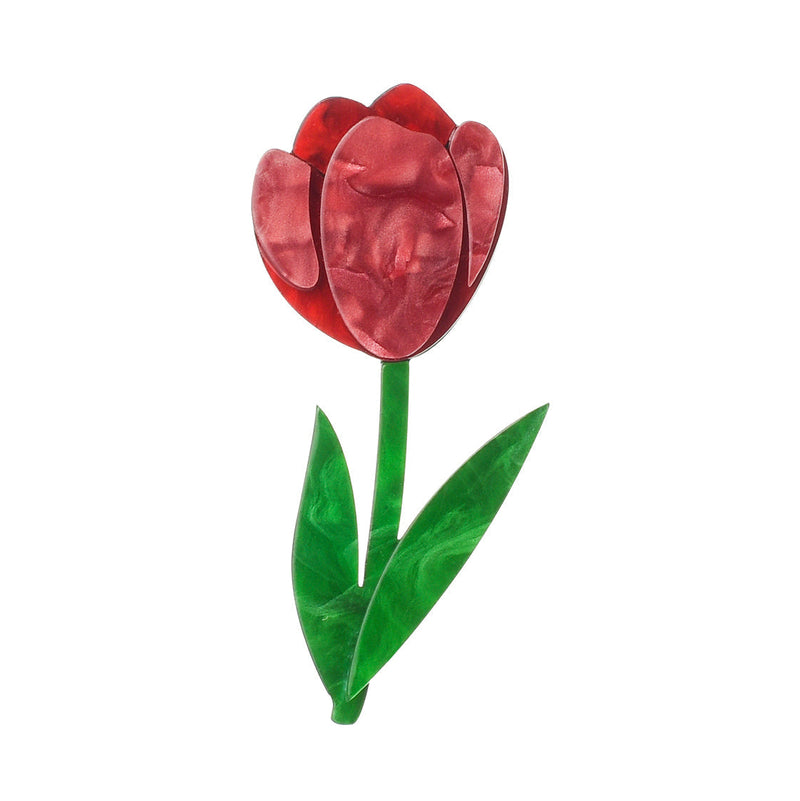 Broche en résine rose