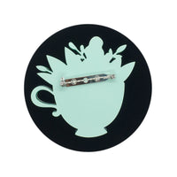 Bunny In A Cup Resin Brooch