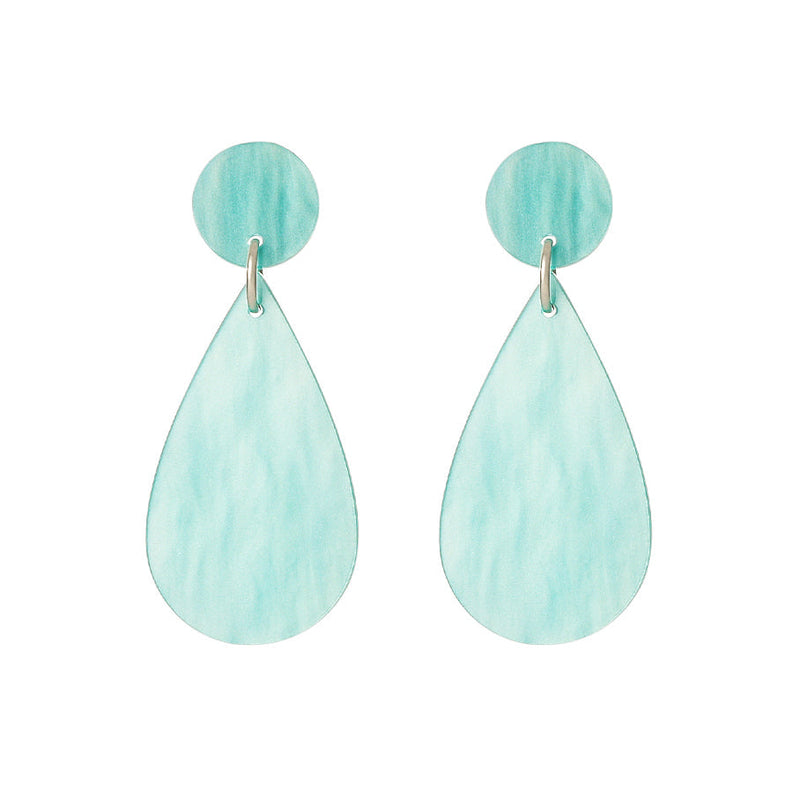Rain Drop Resin Earrings with Stud Style