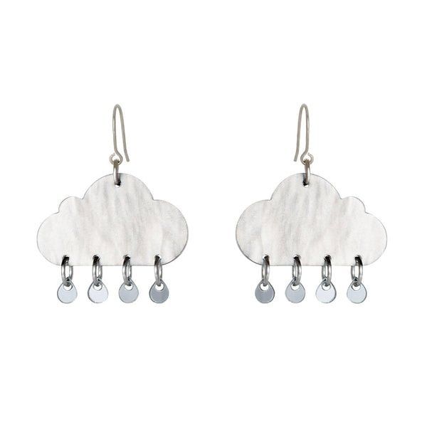 Cloudy Day Resin Earrings with Stud Style