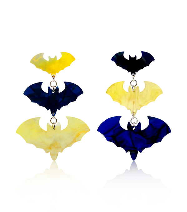 Midnight Flight Bat Earrings