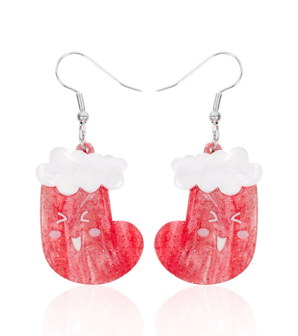 Toe-tally Happy Stockings Earrings