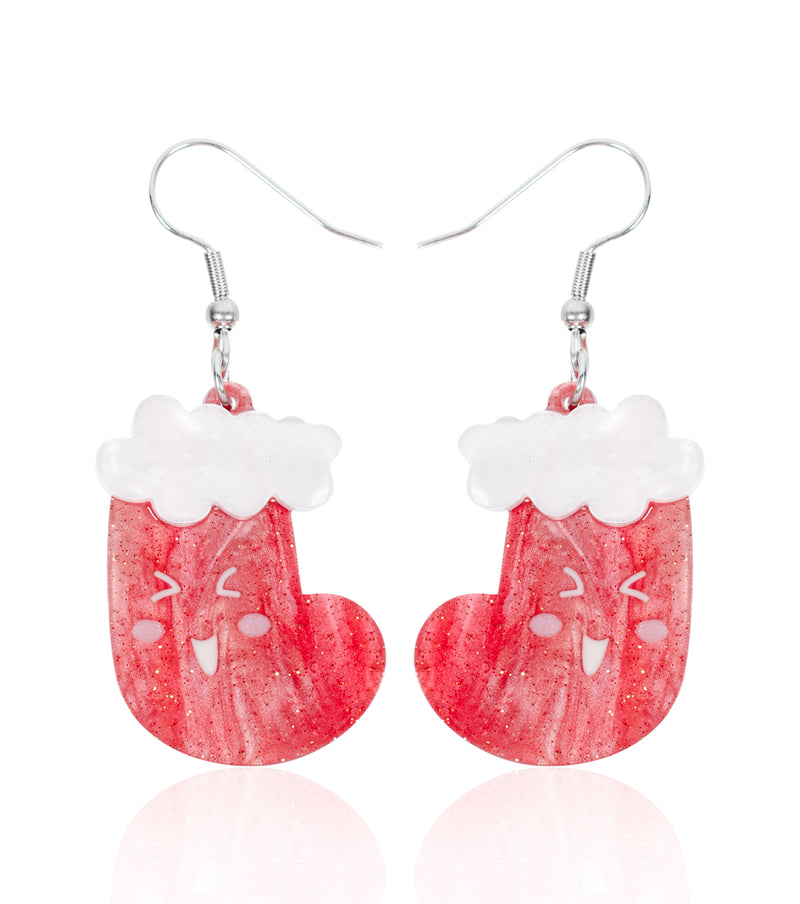 Toe-tally Happy Stockings Earrings