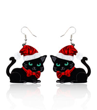 Santa Cat-venture Earrings
