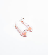 Mirrored Heart-Glow Key Earrings
