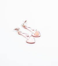 Mirrored Heart-Glow Key Earrings