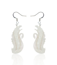 Aurora White Swan Earrings