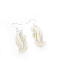 Aurora White Swan Earrings