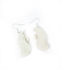 Aurora White Swan Earrings