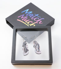 Midnight Ink Swan Earrings