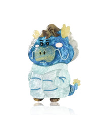 Aurora Puffer Jacket Dragon Brooch