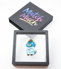 Aurora Puffer Jacket Dragon Brooch