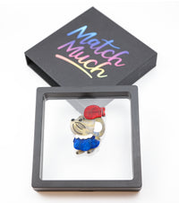 Chic Red-Haired Parisian Rat Brooch