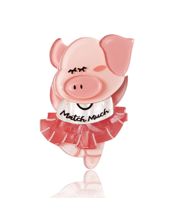 Prima Ballerina Pig Brooch