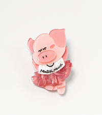 Prima Ballerina Pig Brooch