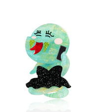 Chatty Black Dress Sweet Cool Snake Brooch