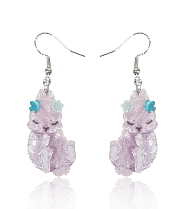 Egg-stra Lazy Bunny Earrings