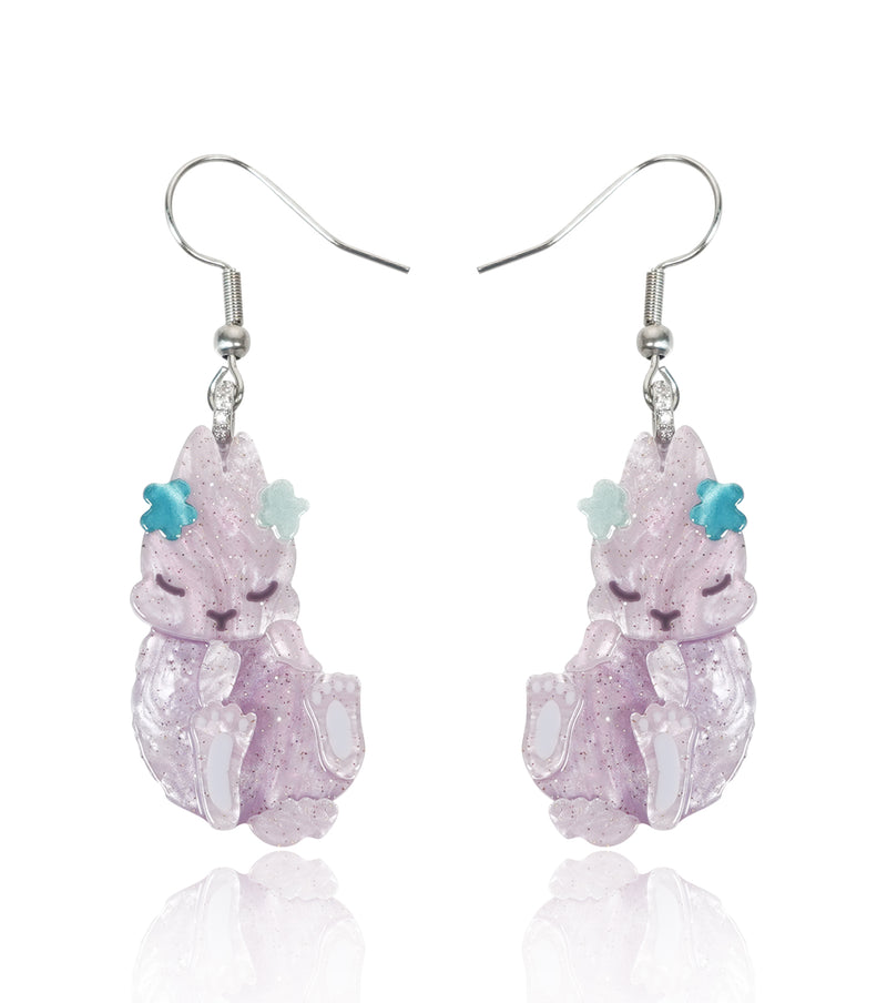 Egg-stra Lazy Bunny Earrings