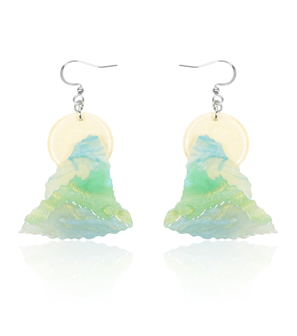 Moon Over Jade Mountains Earrings