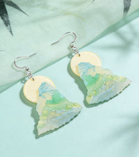 Moon Over Jade Mountains Earrings