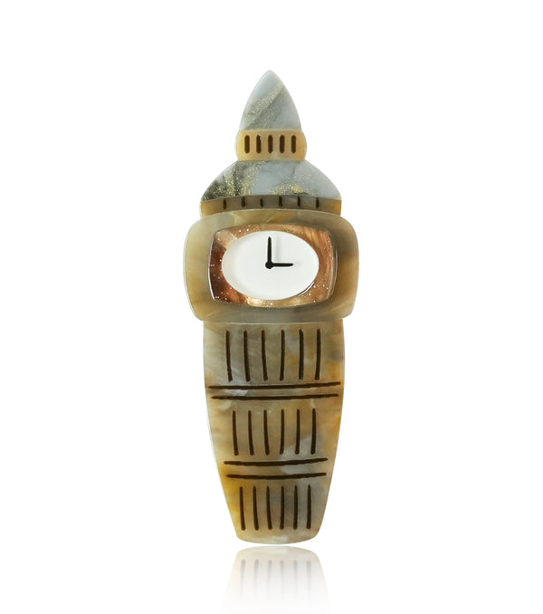 Tea Time Tower Brooch