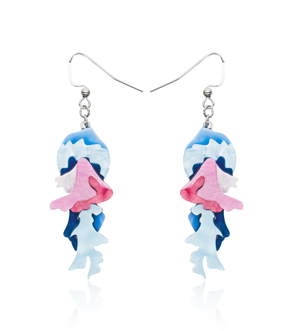 Floating Ballerina Jellyfish Earrings