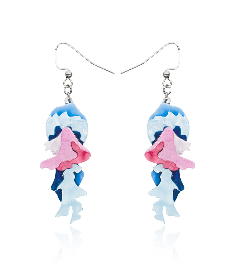 Floating Ballerina Jellyfish Earrings