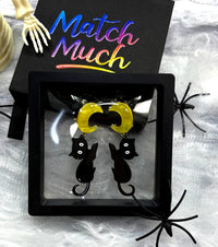 Nyxie the Moonbeam Cat 
Earrings