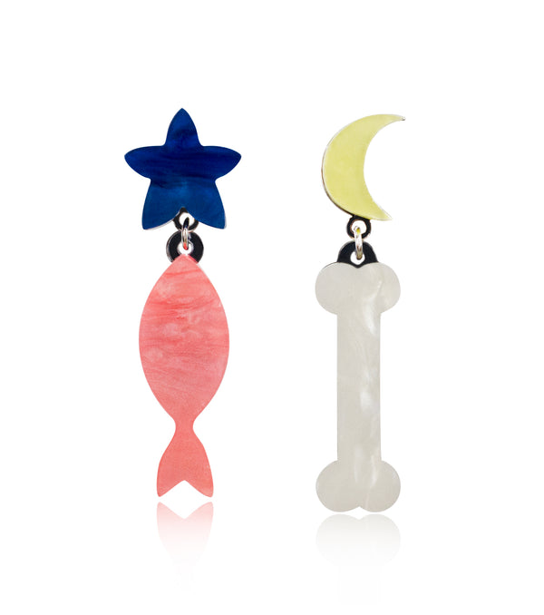 Midnight Munchies Asymmetric Earrings