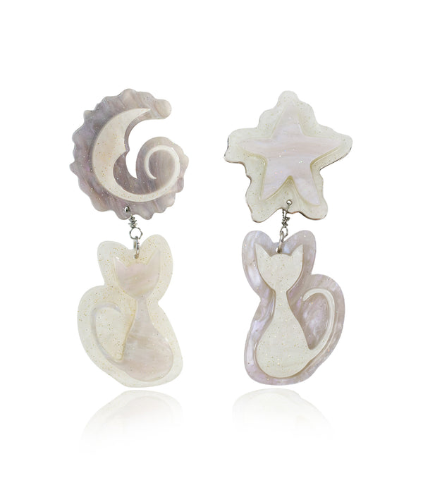 Midnight Spells Asymmetric Earrings