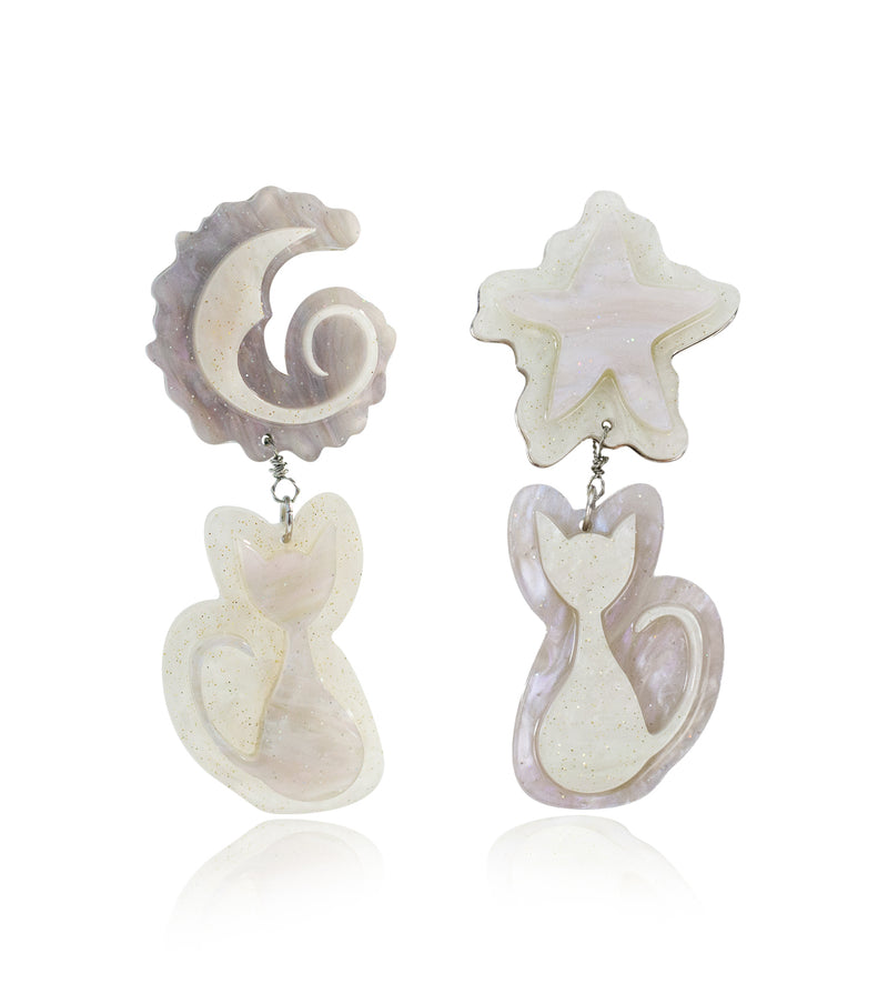 Midnight Spells Asymmetric Earrings