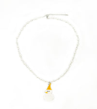 Pearly Snow-Pal Necklace