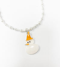 Pearly Snow-Pal Necklace
