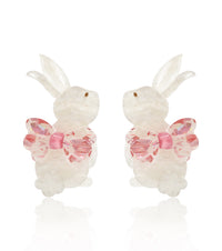 Giant Bow Bunny Earrings