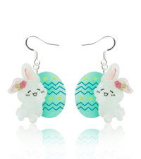 Cheery Egg-Hold Bunny Earrings