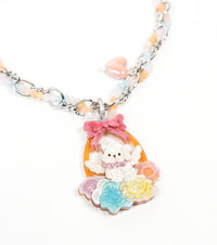Floral Cradle Bunny Necklace
