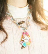 Floral Cradle Bunny Necklace